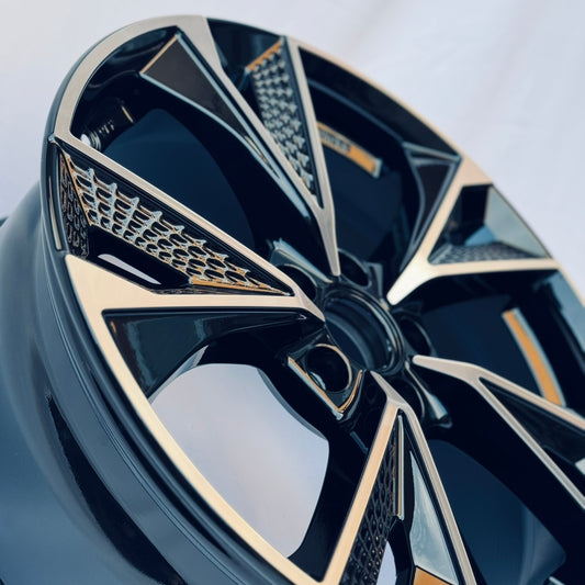 CERCHI RS7 17" NERI E DIAMANTATI A1/POLO