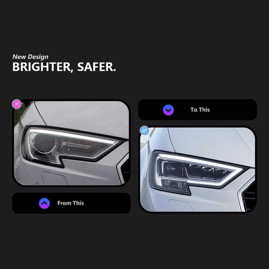 FANALI ANTERIORI LED AUDI A3 8V 2017-2019