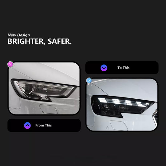 FANALI ANTERIORI LED AUDI A3 8V 2017-2019 LOOK 8Y