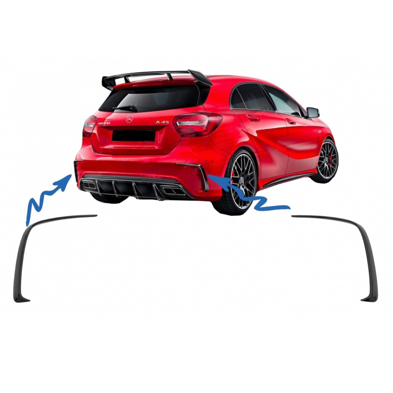 FLAPS PARAURTI POSTERIORE CLASSE A 2012-2018 AMG