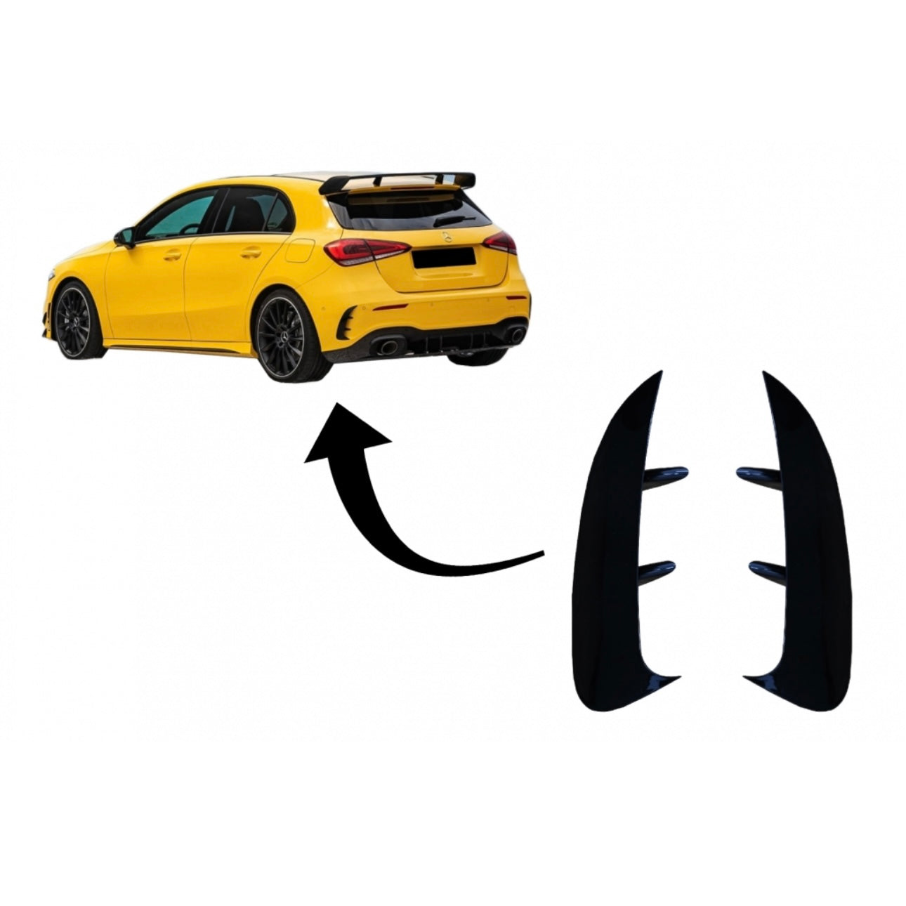 FLAPS PARAURTI POSTERIORE CLASSE A 2018-2025 AMG