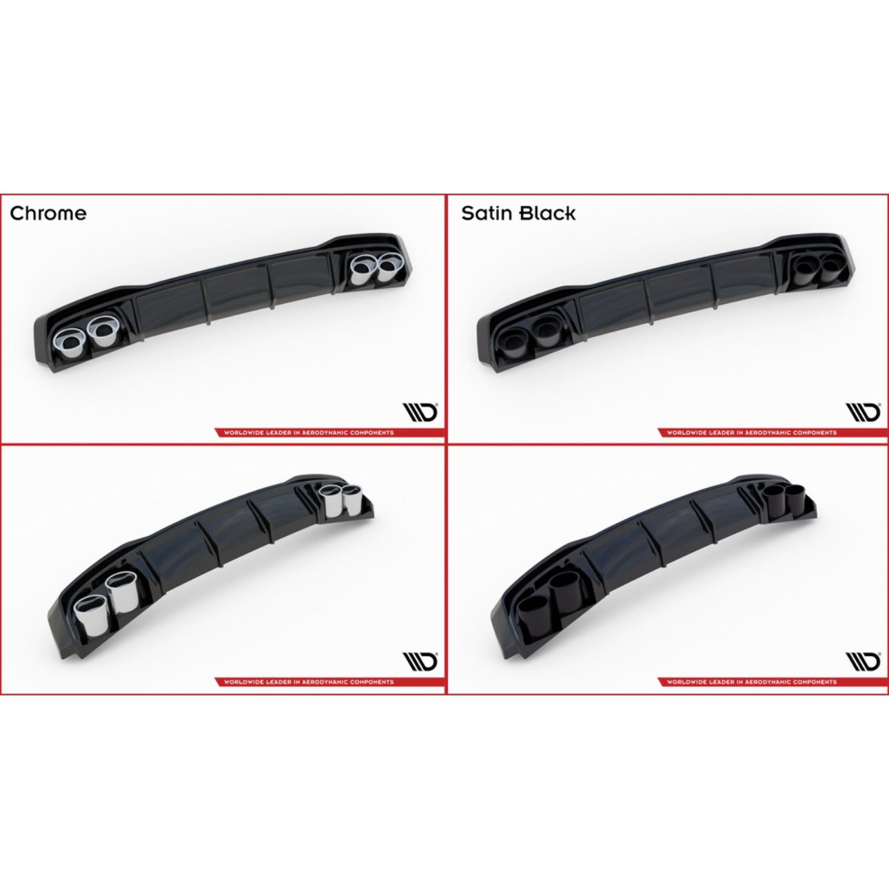 DIFFUSORE POSTERIORE AUDI A7 / S7 C8 2018-2025 CON TERMINALI