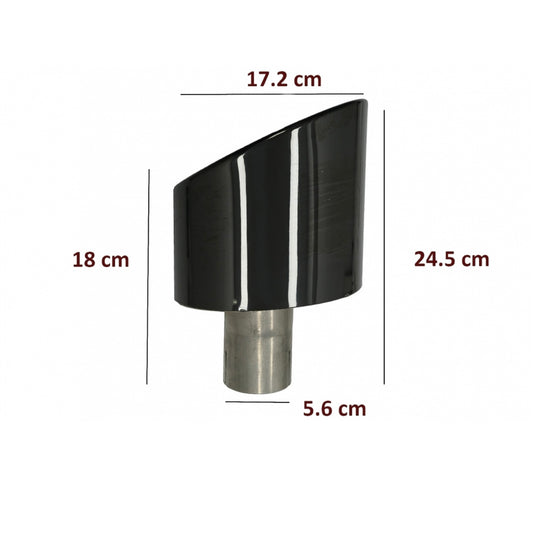 TERMINALI DI SCARICO OVALI NERI