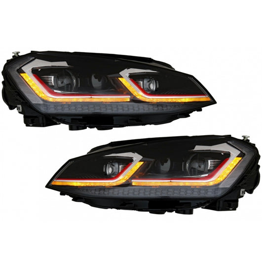 FANALI ANTERIORI GOLF MK7 2012-2016 LOOK GTI FACELIFT