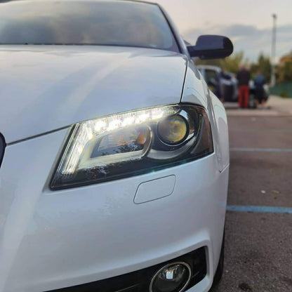 FANALI ANTERIORI AUDI A3 8P CON LUCE DIURNA A LED