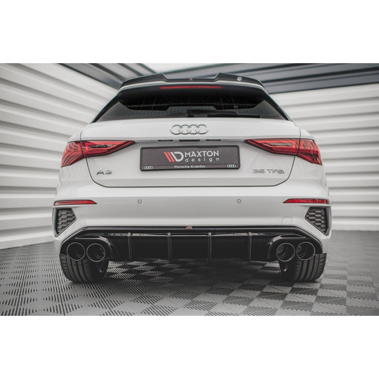 DIFFUSORE POSTERIORE AUDI A3 8Y 2020-2024 SPORTBACK  CON TERMINALI