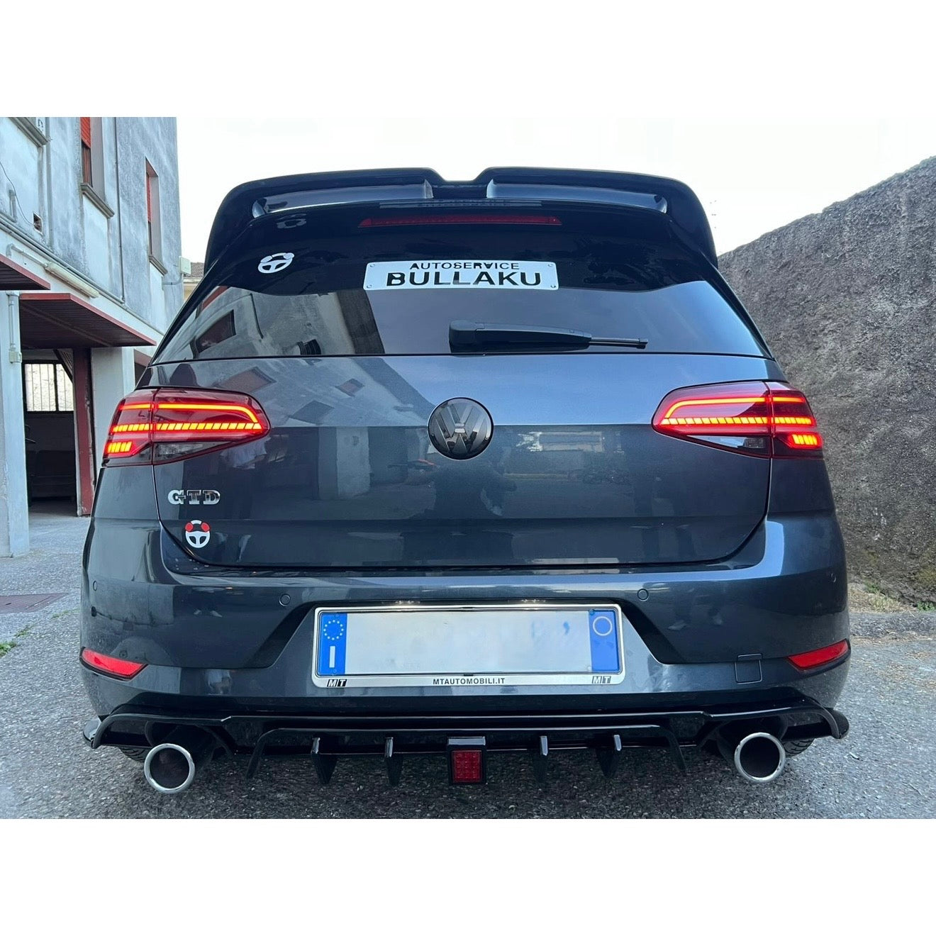 DIFFUSORE POSTERIORE + LED VW GOLF MK7.5 GTI 2017-2019