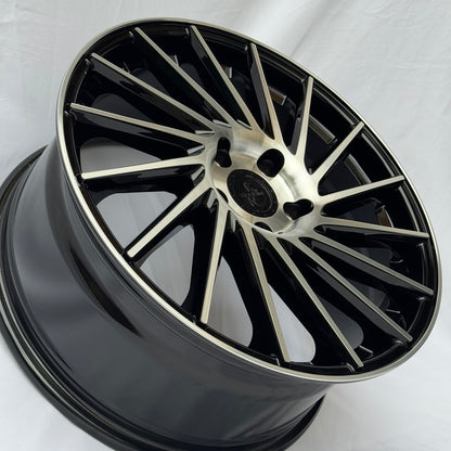 CERCHI KT17 18" NERI / DIAMANTATI