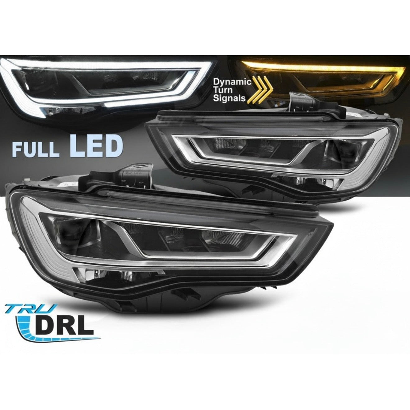 FANALI ANTERIORI AUDI A3 8V 2012-2016 LOOK FACELIFT