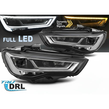 FANALI ANTERIORI AUDI A3 8V 2012-2016 LOOK FACELIFT