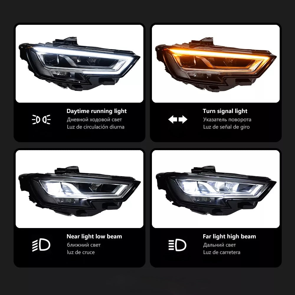 FANALI ANTERIORI LED AUDI A3 8V 2017-2019