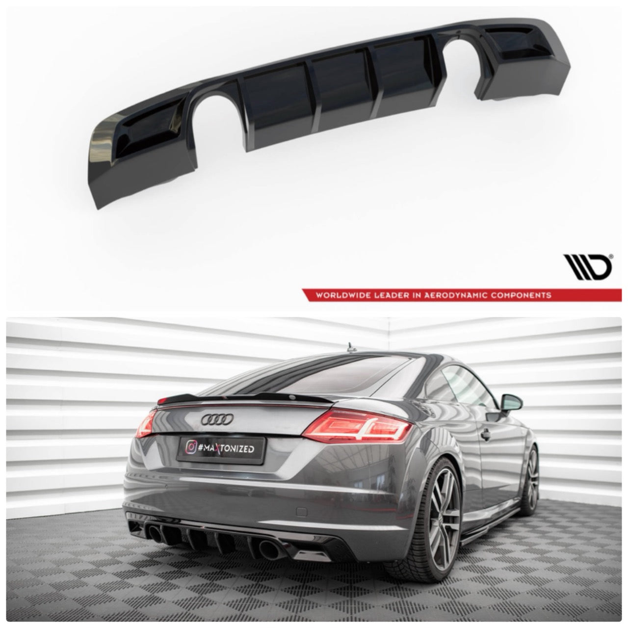 DIFFUSORE SOTTO PARAURTI POSTERIORE AUDI TT S-LINE 8S 2014-2018