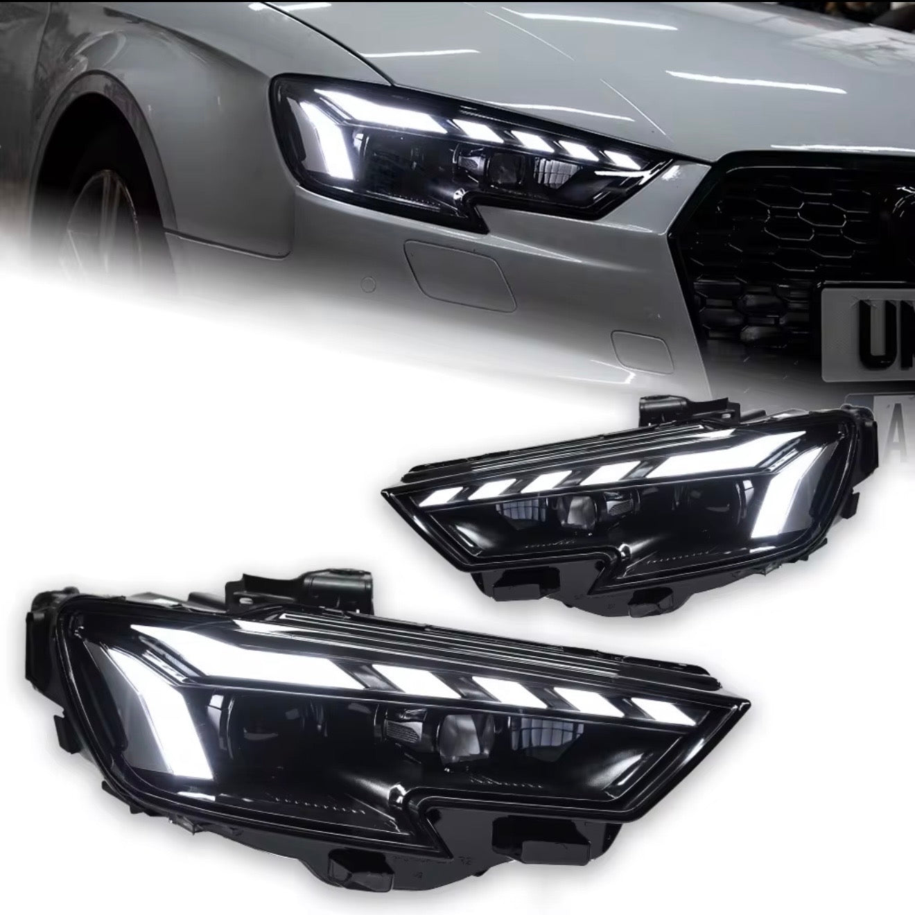 FANALI ANTERIORI LED AUDI A3 8V 2017-2019 LOOK RS5