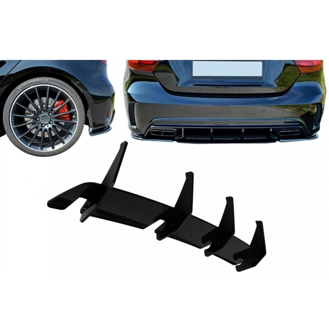 SPLITTER DIFFUSORE POSTERIORE CLASSE A 2015-2018 A45