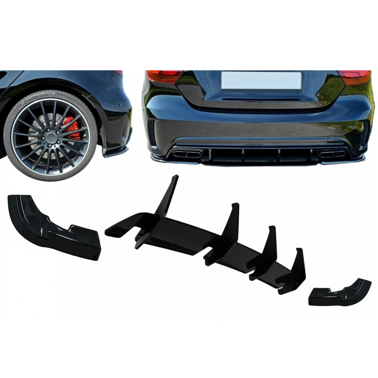 KIT SPLITTER DIFFUSORE POSTERIORE CLASSE A 2015-2018 A45