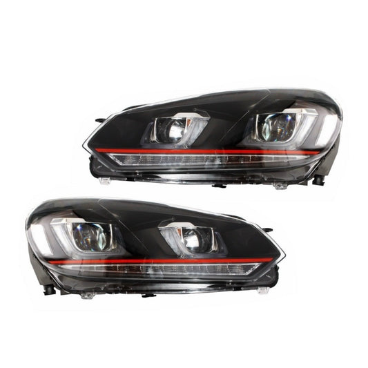 FANALI A LED ANTERIORI GOLF MK6 2008-2012 LOOK MK7