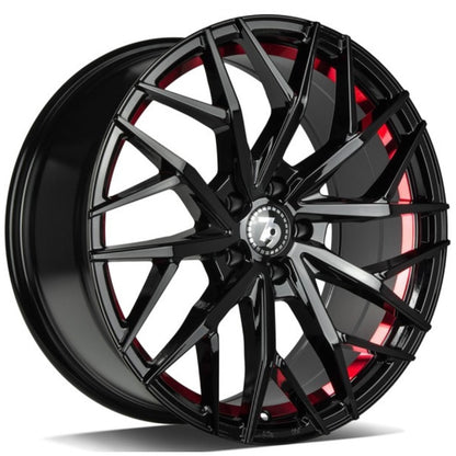 CERCHI 17" 79WHEELS SV-C BLACK / RED