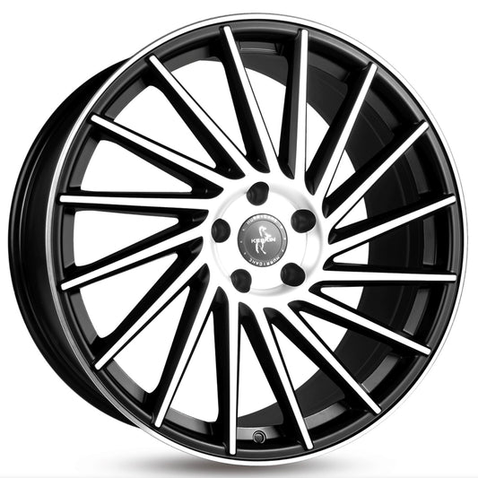 CERCHI KT17 22" NERI / DIAMANTATI