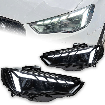 FANALI ANTERIORI AUDI A3 8V 2012-2016 LOOK TUNING