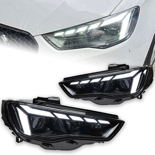 FANALI ANTERIORI AUDI A3 8V 2012-2016 LOOK TUNING